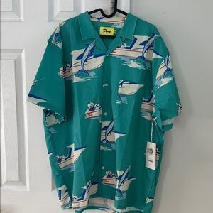 Duvin Green Marlin Print Men's Shirt